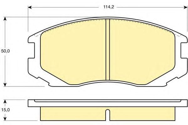 Комплект тормозных колодок, диско 6130469 GIRLING