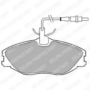 Комплект тормозных колодок, диско LP986 DELPHI