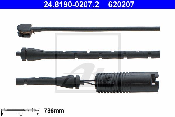 Сигнализатор, износ тормозных колодок 24.8190-0207.2 ATE