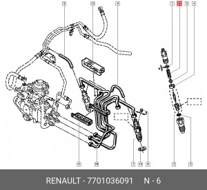 Пружина 7701036091 RENAULT