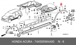 Расширитель колесной арки 74450SWAA00 HONDA