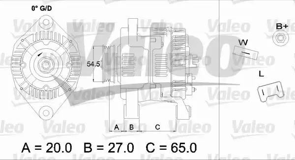 Генератор 437329 VALEO PHC