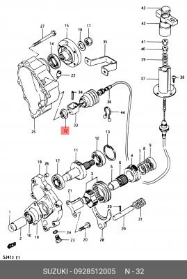 Уплотняющее кольцо, коленчатый вал 09285-12005 SUZUKI