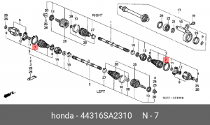 Хомут пыльника ШРУСа 44316SA2310 HONDA