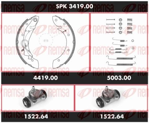 Комплект тормозных колодок SPK341900 REMSA