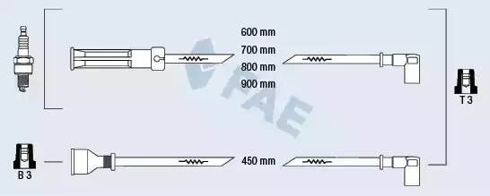 Ккомплект проводов зажигания 86030 FAE