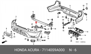 Кронштейн, буфер 71140S9A000 HONDA