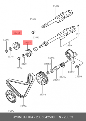 Шестерня МКПП 2335342500 HYUNDAI KIA