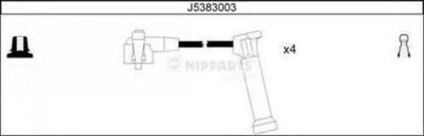 Ккомплект проводов зажигания J5383003 H B JAKOPARTS NIPPARTS