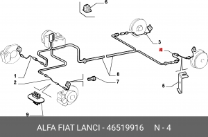 Датчик, частота вращения колеса 46519916 ALFA FIAT LANCIA