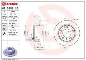 Тормозной диск 08.5352.10 BREMBO