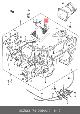 Теплообменник, отопление салона 74120-64A10 SUZUKI