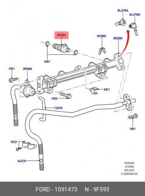 Клапанная форсунка 1091473 FORD