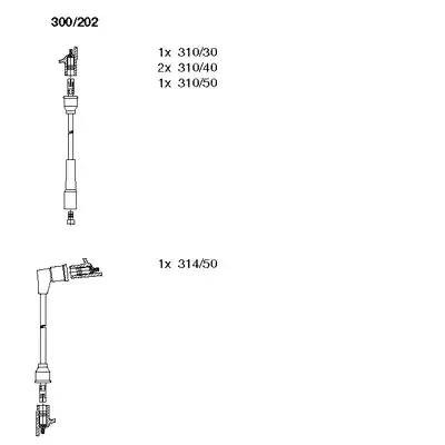 Ккомплект проводов зажигания 300202 BREMI