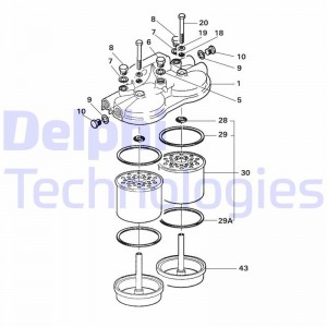 Топливный фильтр 5845B215 DELPHI