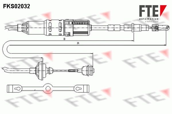Трос, управление сцеплением FKS02032 FTE