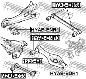 Сайлентблок заднего рычага HYAB-ENR1 FEBEST