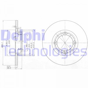 Тормозной диск BG3551 DELPHI