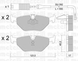 Комплект тормозных колодок, диско 2202100K METELLI