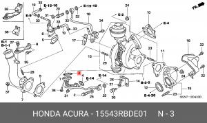 Прокладка, выпускной трубопровод 15543RBDE01 HONDA
