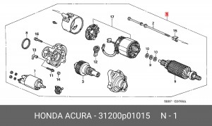 Стартер 31200P01015 HONDA