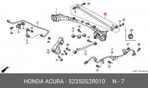 Сайлентблок 52350-S2R-010 HONDA