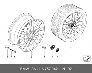 Диск колеса 36 11 6 757 042 BMW