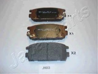 Комплект тормозных колодок, диско PP-H03AF JAPAN PARTS GROUP