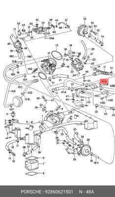 Клапан, управление воздуха-впускаемый воздух 92860621501 PORSCHE