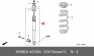 Амортизатор 52610-SAA-E12 HONDA