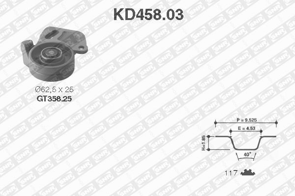 Комплект ремня ГРМ KD45803 NTN SNR