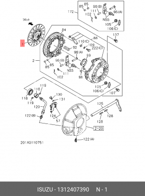 Диск сцепления 1-31240-739-0 ISUZU