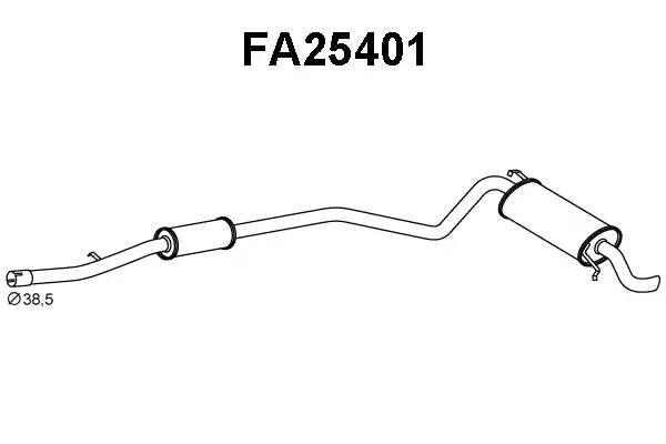 Глушитель выхлопных газов конечный FA25401 VENEPORTE