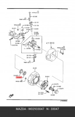 Подшипник ступицы колеса W02933047 MAZDA