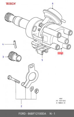 Распределитель зажигания 86BF-12100-DA FORD