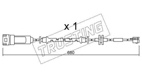 Сигнализатор, износ тормозных колодок SU145 TRUSTING