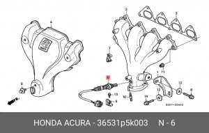 Лямбда-зонд 36531P5K003 HONDA