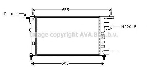 Радиатор охлаждения ДВС OLA2261 AVA
