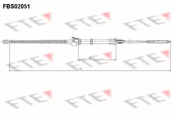 Трос, стояночная тормозная система FBS02051 FTE