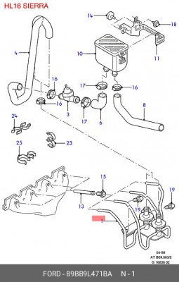 Нагнетание дополнительного воздуха 89BB9L471BA FORD