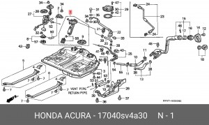 Топливный насос 17040SV4A30 HONDA