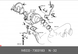 Компрессор, наддув 7303183 IVECO