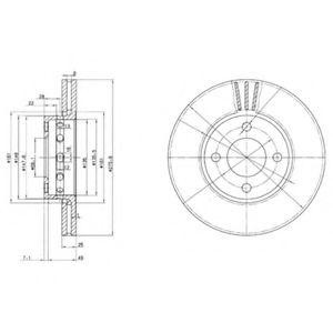 Тормозной диск BG2748 DELPHI