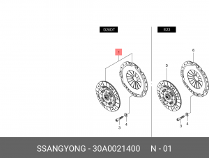 Нажимной диск сцепления 30A0021400 SSANG YONG