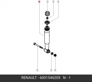 Амортизатор подвески 6001546205 RENAULT