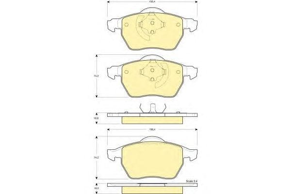 Комплект тормозных колодок, диско 6114292 GIRLING