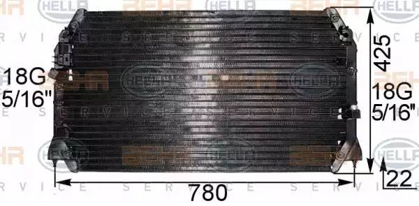 Конденсатор, кондиционер 8FC 351 300-761 HELLA