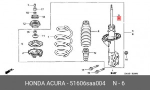 Амортизатор подвески 51606SAA004 HONDA
