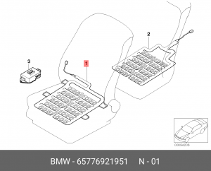 Сенсор системы определения занятого сиденья 65 77 6 921 951 BMW