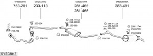 Выпускной трубопровод 428913 BOSAL